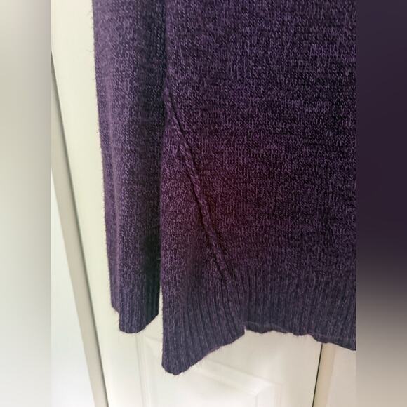 Karen Scott Women's Cowlneck Seamed Sweater Purple Knit Sweater Size XL - Picture 3 of 7